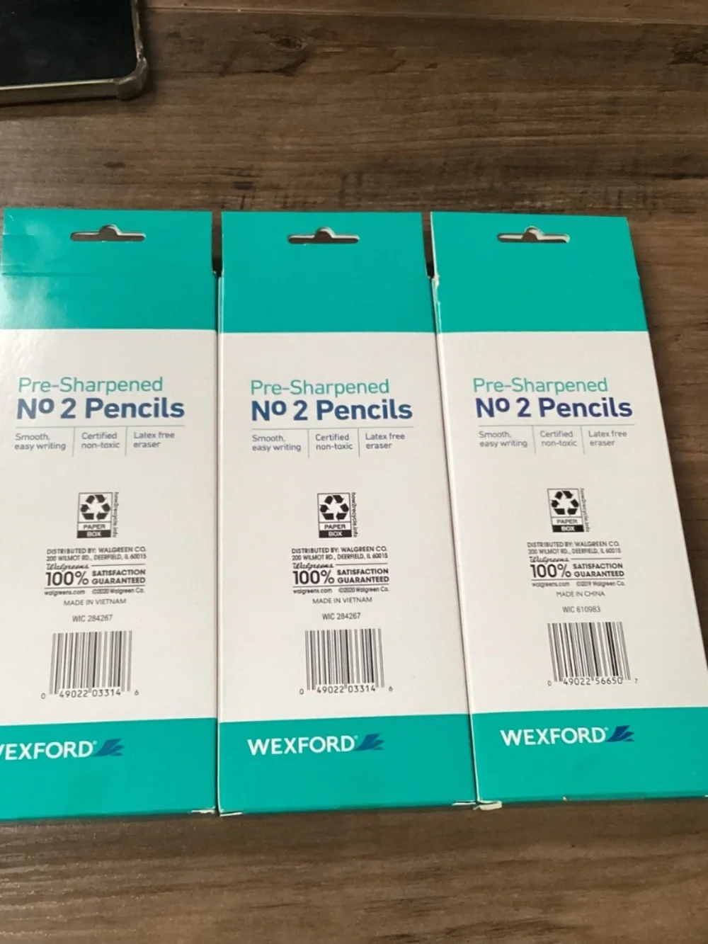 Wexford No. 2 pre-sharpened pencils bundle New 3-pack Total 60 pencils